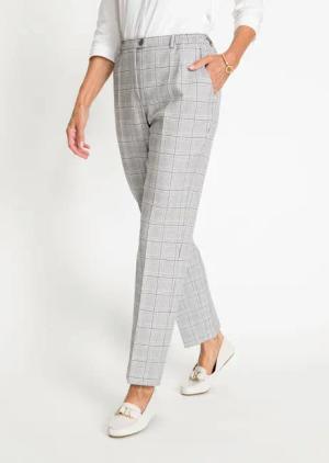 Karohose Classic mit Baumwolle - beige / kariert - Gr. 205 von Goldner Fashion