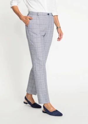 Karohose Classic mit Baumwolle - marine / kariert - Gr. 215 von Goldner Fashion