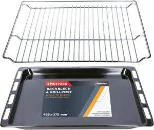 Kenekos Backblech Set mit Grillrost, Metall, (1-St), Backblech 465 x 375 x 26 mm, Grillrost 465 x 375 x 15 mm