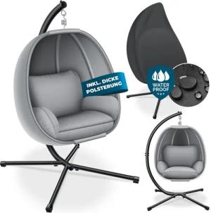 KESSER Hängesessel, Luxe Hängesessel mit Gestell weicher Sitzkissen