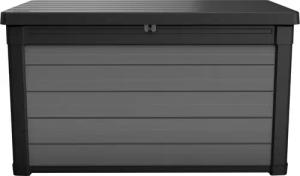 Keter Kissenbox Auflagenbox Premier, Sitztruhe, XL Gartenbox, wetter- und UV beständig, inkl. Gasdruckfedern