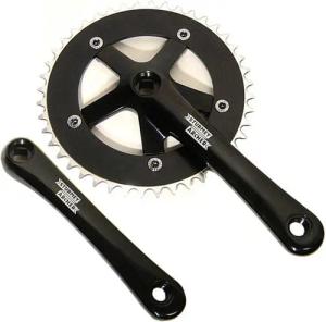 Kettenblatt und Kurbel Sturmey Archer 46Z Schwarz