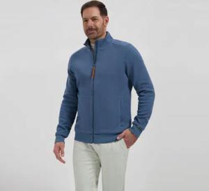 Kevin Herren - Outdoor Strickjacke - Fleece-Futter - Blau
