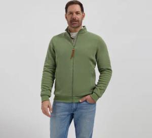Kevin Herren - Outdoor Strickjacke - Fleece-Futter - Grün