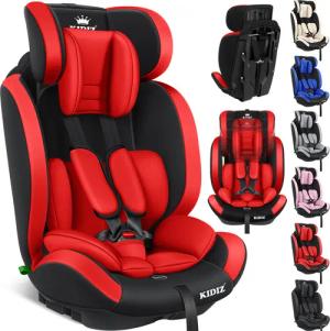 KIDIZ® Autokindersitz Kinderautositz Gruppe 1+2+3 9-36 kg 5-Punkt-Sicherheitsgurt, Autositz, Kindersitz, Einstellbare Kopfstütze
