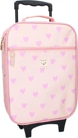 Kidzroom Kinderkoffer Kindertrolley Mädchen Trolly Trolley Koffer 15 L, nur 1 kg leicht, Außenmaße:48×32×14 cm, Innenmaße:42×32×11 cm