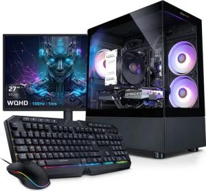 Kiebel Invader XS V Gaming-PC-Komplettsystem (27", AMD Ryzen 7 AMD Ryzen 7 5700X, RTX 5060, 32 GB RAM, 1000 GB SSD, ARGB-Beleuchtung, WLAN)