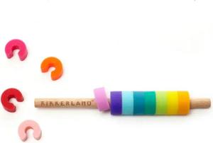 Kikkerland Küchenorganizer-Set Farben Glasmarkierer mit Holzstab im 12er Set