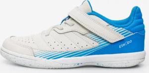 Kinder Fußball Hallenschuhe Futsal - Eskudo 500 beige/blau