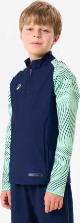 Kinder Fußball Sweatshirt 1/2 Zip - Wavy Club marineblau/grün