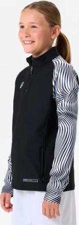 Kinder Fußball Sweatshirt 1/2 Zip - Wavy Club schwarz/weiß