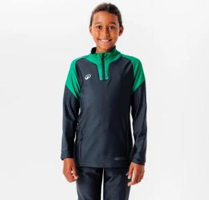 Kinder Fußball Sweatshirt mit Reißverschluss - VIRALTO Club grün/grau