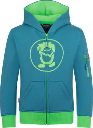 Kinder Hoodie Sortland Dunkel Marine/Frischgrün