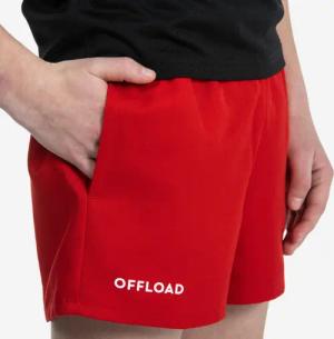 Kinder Rugbyshorts mit Taschen - R100 rot