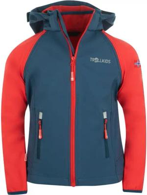 Kinder Softshelljacke Rondane Wasserabweisend Hellrot / Blau