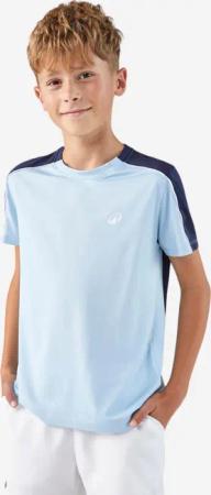 Kinder Tennis T-Shirt - TTS Dry Jr Rundhals blau