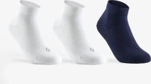 Kinder Tennissocken Mid 3er Pack - RS160 weiß/marineblau