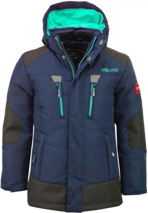 Kinder Winter-Parka Narvik Marineblau / Mint