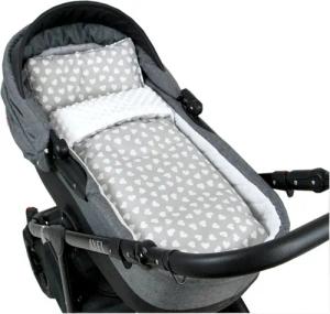 Kinderdecke BABYLUX Babydecke MINKY 2Set Kuscheldecke Decke 75 x 60cm Kinderwagen, BabyLux, MP95 - Weiß + Herz