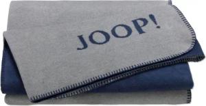 Kinderdecke Joop Wohndecke Uni Doubleface Silber Navy 200 x 150 cm Baumwolle, JOOP!, Ziernaht
