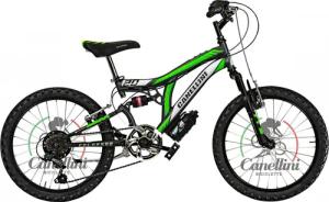 Kinderfahrrad MTB Canellini COLORADO 20" Full Suspension - Titan/Grun