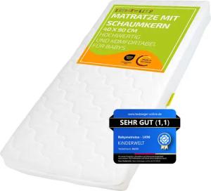Kindermatratze Baby Schaumkernmatratze mit Komfortbezug gesteppt Matratze 60 x 120 x, KiNDERWELT