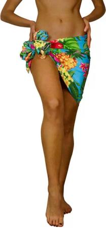 King Kameha Sarong Pineapple Funky Hawaii-Sarong Strand Pareo Cover-Up Damen Bikini, Pareo Cover-Up