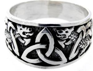 Kiss of Leather Silberring Ring Fingerring Trinity Knoten Gr. 52-74 Triqueta Schlange