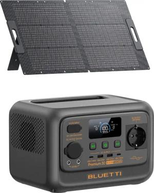 Kit tragbare Powerstation BLUETTI Premium 30 V2 + Solarpanel 100 W (0% MwSt)