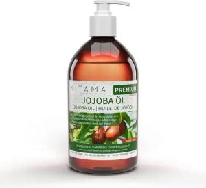 Kitama Körperöl Jojobaöl kaltgepresst naturbelassen - sanftes Baby-Öl Pflege-Öl 500ml, Pflege-Öl
