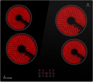 KKT KOLBE Elektro-Kochfeld CH5900RL, 59cm Herdplatte Kochfeld Kochplatte Glaskeramik 4 Zonen Autark Timer