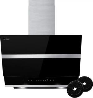 KKT KOLBE Wandhaube Dunstabzugshaube 60cm HERMES6005S Dunstabzugshaube 60cm HERMES6005S, Kopffreihaube / 60cm / Edelstahl / schwarzes Glas / LED / Sensortasten