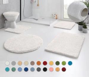 Kleine Wolke Badematte RELAX, Höhe 30 mm, rutschhemmend beschichtet, fußbodenheizungsgeeignet, Polyacryl, rund, Badteppich, Uni Farben, rechteckig, rund & als Set erhältlich
