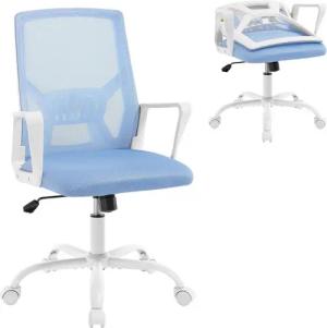 Klihome Bürostuhl (1 St), Computerstuhl mit Faltbarer, Metallgestell, verstellbare Höhe