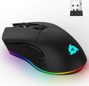 KLIM Blaze Black wireless hochleistungs Gaming-Maus,  mit DPI-Anpassung Gaming-Maus (Funk, ergonomisch für beide Hände, wiederaufladbar)