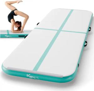KM - Fit Gymnastikmatte Airtrack Matte Turnmatte Fitness-Matte (1-St., 400 x 100 x 10 cm), mit integrierter Pumpe 600W