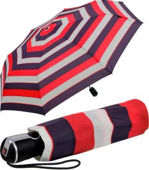 Knirps® Taschenregenschirm Large Duomatic mit Auf-Zu-Automatik Damen - stripe, der große, stabile Begleiter