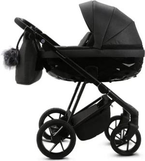 Knirpsenland Kombi-Kinderwagen Milano 2in1 Luxus 3D Wanne, Sportsitz, Wickeltasche, viel Zubehör, (Spar-Set), hohe Sicherheit durch One-Klick System der Kinderwagenaufsätze