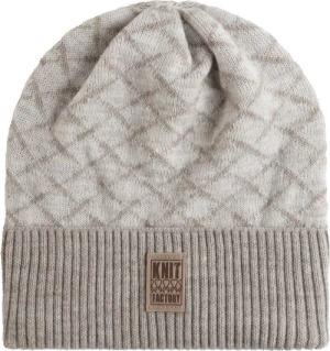 Knit Factory Strickmütze Dusk Mütze Iced Clay/Beige (1-St) Mütze Strickmütze Wollmütze unifarbend