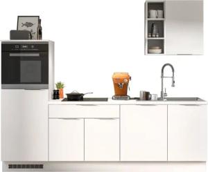 KOCHSTATION Küchenzeile KS-Lulea, Breite 260 cm, ohne E-Geräte, mit 3 cm starker Arbeitsplatte