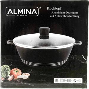 Kochtöpfe Schwarz mit Glasdeckel Antihaft