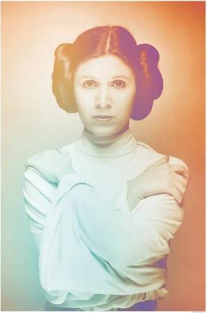 Komar Bild Star Wars Classic Icons Color Leia, Star Wars (1 St), Wandbild zur Dekoration im Kinderzimmer - ohne Rahmen