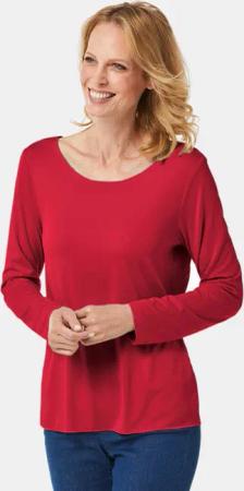 Kombistarkes Langarmshirt mit tonaler Zierkante - rot - Gr. 48 von Goldner Fashion