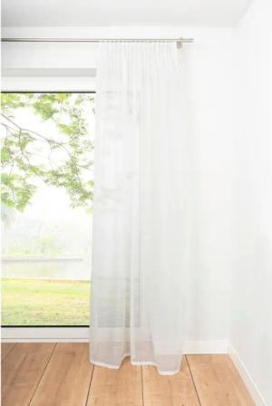 Kombivorhang 2er Pack Soft weiß B/L: ca. 135x300 cm