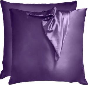 Komfortec Kissenbezug Mikrofaser Satin Kopfkissenbezug für Haar und Haut, (2 Stück), 40x40 cm, ähnlich wie Seide, Superweiches Kissenhülle Set