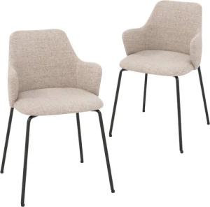 KOMFOTTEU Esszimmerstuhl (2 St), moderne Stühle mit Metallrahmen