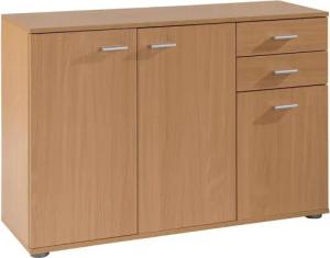 Kommode SOLO, B 106 cm, H 76 cm, 3 Türen, 2 Schubladen