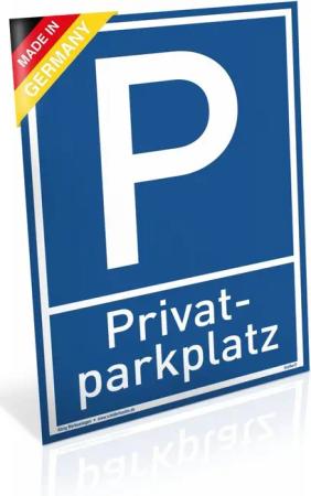 König Werbeanlagen Hinweisschild Schild Privat Parkplatz, Alu 20 x 30 cm, stabiles Alu Schild mit UV-