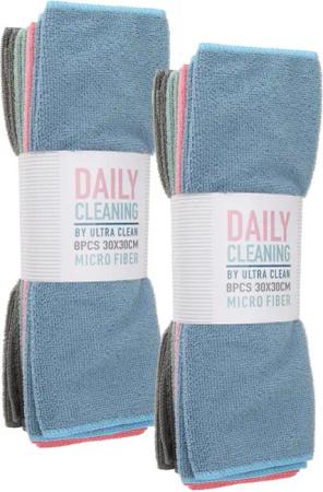 Koopman Geschirrtuch Mikrofasertuch Reinigungstücher 30x30 cm Bunt 8/16 er Set, (16-tlg), 16tlg, Reinigungstücher, Bunte Tücher, Putztuch, Fusselfrei