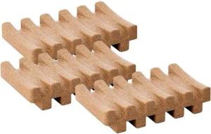 Kork-Deko 3er-Pack Seifenablage aus Kork | Kork-Seifenschale | 13,5x8x3cm